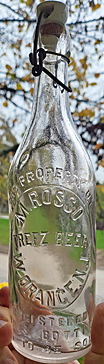 M. ROSSO TREFZ BEER EMBOSSED BEER BOTTLE