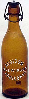 ADDISON BREWING COMPANY EMBOSSED BEER BOTTLE