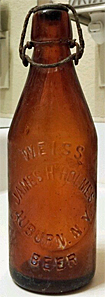 JAMES H. HOLMES WEISS BEER EMBOSSED BEER BOTTLE