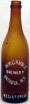 WILLIAM GAMBLE BREWERY EMBOSSED BEER BOTTLE