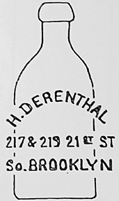 H. DERENTHAL WEISS BEER EMBOSSED BEER BOTTLE