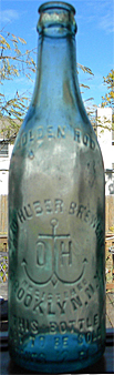 OTTO HUBER BREWERY EMBOSSED BEER BOTTLE