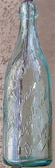 LEAVY AND BRITTON BREWING COMPANY EMBOSSED BEER BOTTLE