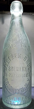 MELTZER BROTHERS BREWERY EMBOSSED BEER BOTTLE