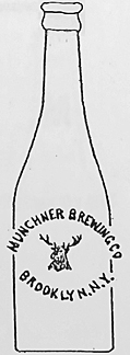 MUNCHNER BREWING COMPANY EMBOSSED BEER BOTTLE