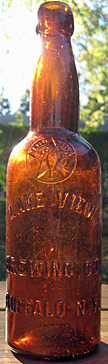 LAKE VIEW BREWING COMPANY EMBOSSED BEER BOTTLE
