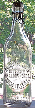 MILWAUKEE LAGER BOTTLE BY McALOON BROTHERS EMBOSSED BEER BOTTLE