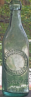 SARATOGA BREWING COMPANY EMBOSSED BEER BOTTLE