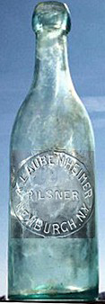 A. LAUBENHEIMER PILSNER EMBOSSED BEER BOTTLE
