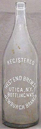 WEST END BREWING COMPANY EMBOSSED BEER BOTTLE