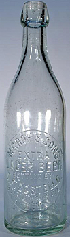 M. GROH'S SONS EXTRA LAGER BEER EMBOSSED BEER BOTTLE