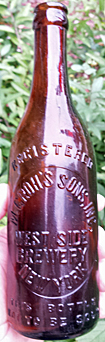 M. GROH'S SONS EXTRA LAGER BEER EMBOSSED BEER BOTTLE