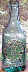 W. C. KATZENBERGER WEISS BEER EMBOSSED BEER BOTTLE