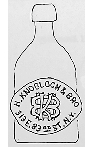 H. KNOBLOCH & BRO WEISS BIER EMBOSSED BEER BOTTLE