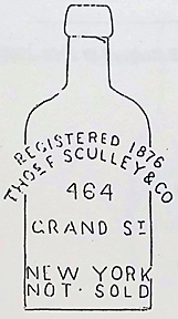 THOS. F. SCULLEY & COMPANY LAGER BIER EMBOSSED BEER BOTTLE