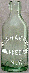 A. SCHAEFER WEISS BEER EMBOSSED BEER BOTTLE
