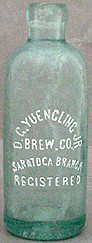 D. G. YUENGLING JR. BREWING COMPANY EMBOSSED BEER BOTTLE