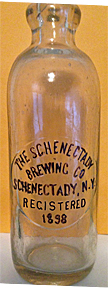 THE SCHENECTADY BREWING COMPANY EMBOSSED BEER BOTTLE