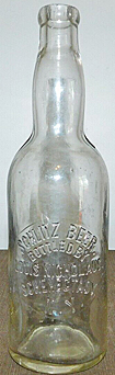SCHLITZ BEER BOTTLED BY LOUIS NICHOLAUS EMBOSSED BEER BOTTLE