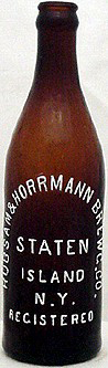 RUBSAM & HORRMANN BREWING COMPANY EMBOSSED BEER BOTTLE