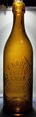 F. BOOCK EHRET'S LAGER EMBOSSED BEER BOTTLE