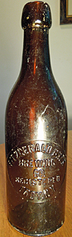 FITZGERALD BROTHERS BREWING COMPANY EMBOSSED BEER BOTTLE