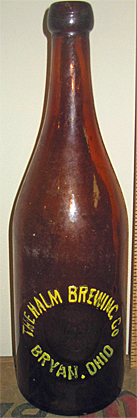THE HALM BREWING COMPANY EMBOSSED BEER BOTTLE