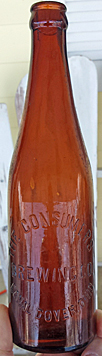 THE CONSUMERS BREWING COMPANY EMBOSSED BEER BOTTLE