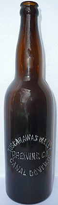 TUSCARAWAS VALLEY BREWING COMPANY EMBOSSED BEER BOTTLE