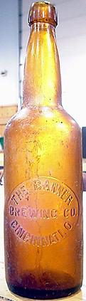 THE BANNER BREWING COMPANY EMBOSSED BEER BOTTLE