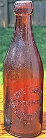 THE JOHN KAUFFMAN BREWING COMPANY EMBOSSED BEER BOTTLE