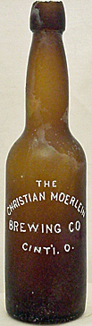 THE CHRISTIAN MOERLEIN BREWING COMPANY EMBOSSED BEER BOTTLE