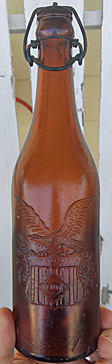 JACOB MALL BREWING COMPANY EMBOSSED BEER BOTTLE