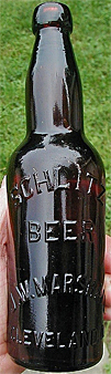 SCHLITZ BEER COMPANY EMBOSSED BEER BOTTLE