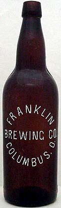 FRANKLIN BREWING COMPANY EMBOSSED BEER BOTTLE
