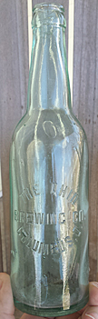 THE OHIO BREWING COMPANY EMBOSSED BEER BOTTLE