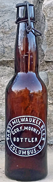 PABST MILWAUKEE BEER EMBOSSED BEER BOTTLE