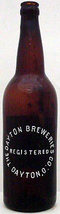 THE DAYTON BREWERIES COMPANY EMBOSSED BEER BOTTLE