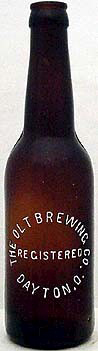 THE OLT BREWING COMPANY EMBOSSED BEER BOTTLE