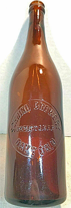 THE SCHWIND BREWERY COMPANY EMBOSSED BEER BOTTLE