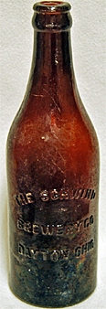THE SCHWIND BREWERY COMPANY EMBOSSED BEER BOTTLE
