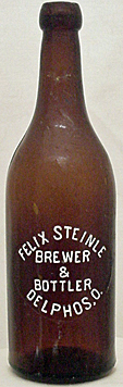 FELIX STEINLE BREWER & BOTTLER EMBOSSED BEER BOTTLE