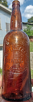 THE LEO EBERT BREWING COMPANY EMBOSSED BEER BOTTLE