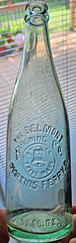 THE BELMONT BREWING COMPANY EMBOSSED BEER BOTTLE