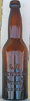 G. W. BREWING COMPANY EMBOSSED BEER BOTTLE