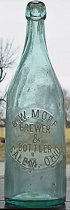 G. W. MOFF BREWER & BOTTLER EMBOSSED BEER BOTTLE