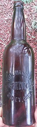 JOHN WAGNER'S SONS BREWING COMPANY EMBOSSED BEER BOTTLE