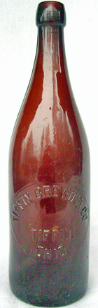 TIFFIN BREWING COMPANY EMBOSSED BEER BOTTLE