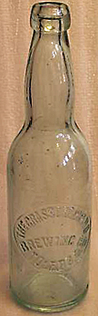 THE GRASSER AND BRAND BREWING COMPANY EMBOSSED BEER BOTTLE