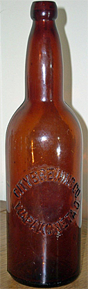 CITY BREWING COMPANY EMBOSSED BEER BOTTLE